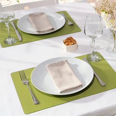 Produktbild von Tischsets 4er Set 28,5x43,5 cm – recyceltes Leder – Thyme