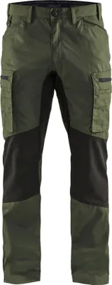 Zdjęcie produktu dla Blakläder 7330509278512, Spodnie, Mężczyzna, Czarny, Zielony, C50, Haczyk i oczko, Zamek błyskawiczny, Bawełna, Poliester