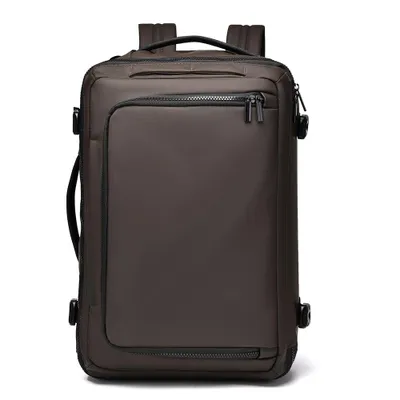 Produktbild von Multifunktionaler Business-Rucksack wasserdicht Oxford-Stoff 16-Zoll Laptopfach großer Reise-Rucksack, Kaffee