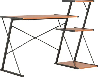 Immagine prodotto di Scrivania con ripiano nero e marrone 116×50×93 cm
