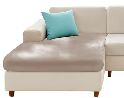 Produktbild von Sofa Sitzkissenbezug - Beige - 165-200cm - Stretch Husse - Polsterbezug für Sofa Sitzfläche