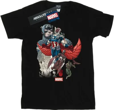 Produktbild von Marvel - "Falcon Evolution" T-Shirt für Herren BI43364 (XXL) (Schwarz)