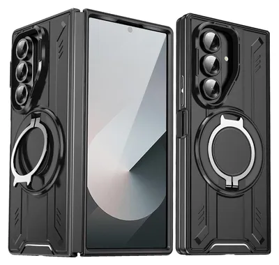 Obrázok produktu pre Pre Samsung Galaxy Z Fold7 5G MagSafe 360° Magnetický držiak s krúžkom Ochranné puzdro Black