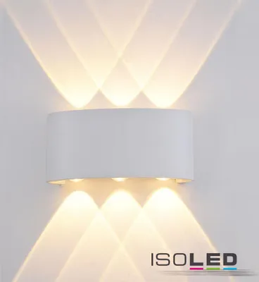 Produktbild von ISOLED LED Wandleuchte Up&Down 6x1W CREE, IP54, sandweiß, warmweiß