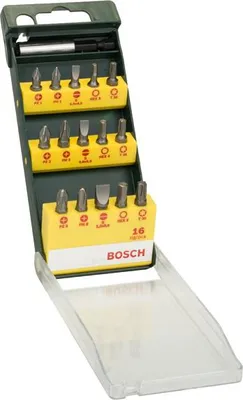 Produktbild von 16-teiliges Schrauberbit-Set mit magnetischen Universalhalter