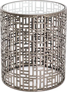 Produktbild von HAKU Beistelltisch bronze - Metall, Sicherheitsglas 8 mm, B/H/T: 38x45x38 cm