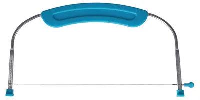 Imagen del producto de Nivelador de pasteles de acero inoxidable 304, con alambre ajustable, cortador de pasteles con mango y escala, herramienta de repostería para hacer en casa, ideal para la cocina (29449). Nivelador de pasteles "Sapphire"
