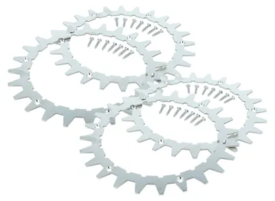 Produktbild von vhbw 4x Spikes kompatibel mit Worx WR167E, WR142E, WR143E, WR165E Mähroboter - Edelstahl, 24 Zähne
