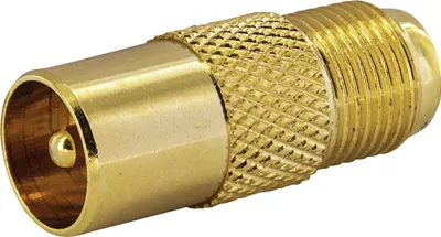 Produktbild von Schwaiger Adapter F-Buchse / Koax-Stecker Gold