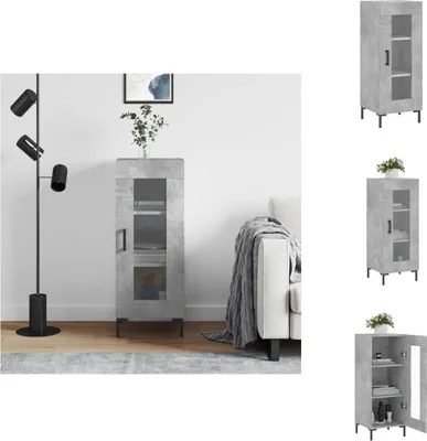 Produktbild von vidaXL Sideboard Betongrau 34,5x34x90 cm Holzwerkstoff -  Sideboards