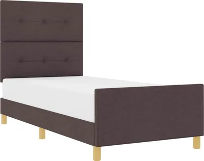 Produktbild von vidaXL Bettgestell mit Kopfteil Dunkelbraun 80 x 200 cm Stoff