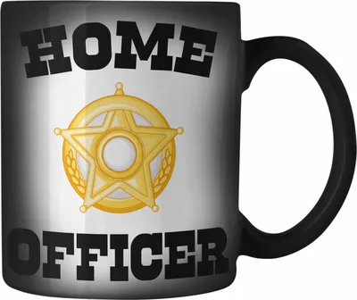 Produktbild von Trendation - Home Office Geschenk Farbwechsel Zauber-Tasse Karabiner Farbwechsel Zauber-Tasse Edelstahl Homeoffice Zubehör Gadget Geschenke Männer Frauen Lustig Home Officer (Schwarz)