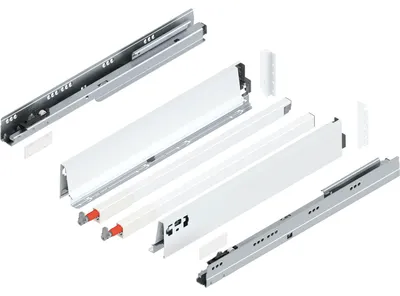 Produktbild von Blum Tandembox antaro C-Reling Schubladenschienen-Set | 1 Paar, 65kg 500mm | Vollauszug Blumotion, seidenweiß