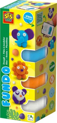 Obrázek produktu pro SES Creative 00813, Modelovací těsto, Modrá, Oranžová, Purpurová, Bílá, Dětský, 6 kusů, Plastový kalíšek, Chlapec/děvče