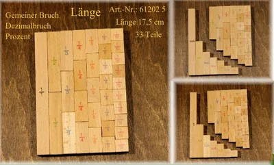 Produktbild von Ebert 612025 Bruchrechner/ Prozentrechner Länge - im Holztableau