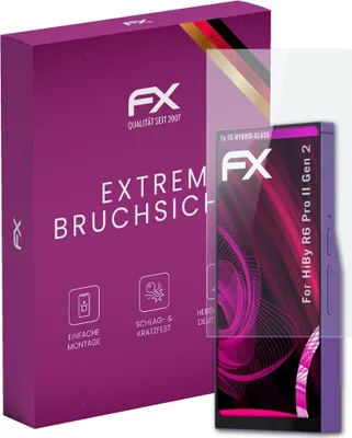 Produktbild von atFoliX FX-Hybrid-Glass Displayfolie kompatibel mit HiBy R6 Pro II (Gen 2) Glasfolie