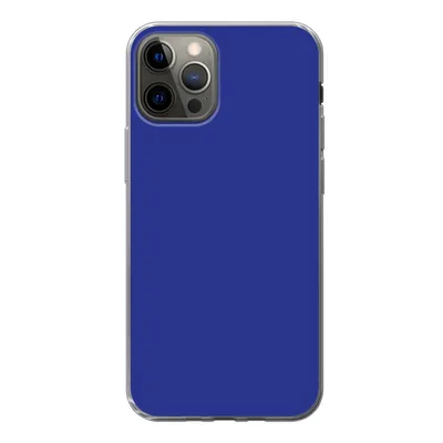 Produktbild von MuchoWow® Handyhülle Schutzhülle Hülle für iPhone 12 Pro Blau - Einfarbig - Dunkelblau Silikon Softcase Handy Hülle - Abdeckung