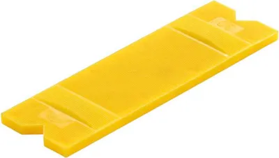 Produktbild von GLUSKE Bremsklötze 100 x 30 x 4 mm, aus Kunststoff gelb, 1000 Stück | Unterlegkeile - Distanzplättchen