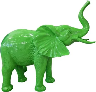 Produktbild von Casa Padrino Luxus Deko Skulptur Elefant Grün 160 x 66 x H. 160 cm - Große Deko Figur - XXL Deko Skulptur - XXL Deko Figur - Garten Deko - Luxus Deko XXL Figuren