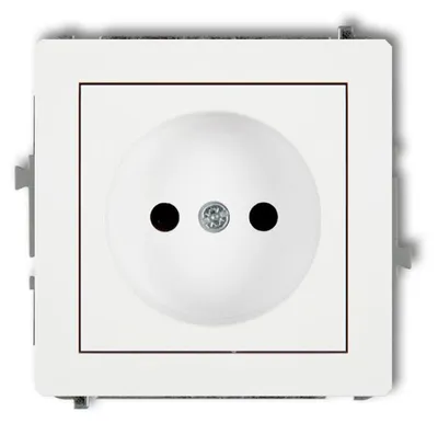Obrázek produktu pro Karlik DECO, zásuvka, bílá, do omítky