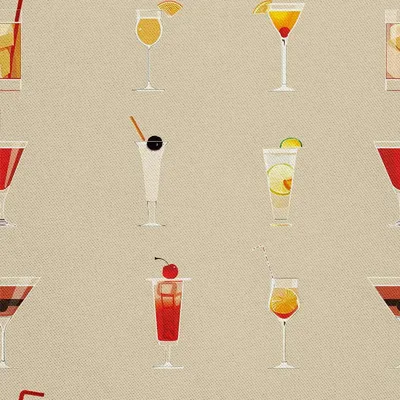 Image de OUTDOOR DECOSTOFFE OXFORD - Motif de cocktail | DX8487
