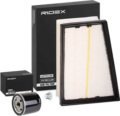 Produktbild von RIDEX Filterset Inspektionspaket Filtersatz für RENAULT MEGANE III Grandtour (KZ0/1) Scénic III (JZ0/1) GRAND SCÉNIC III (JZ0/1) Megane III Schrägheck