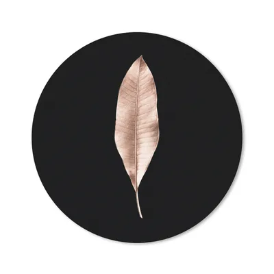 Produktbild von MuchoWow® Mauspad Mousepad Blatt - Gold - Rosa 30x30 cm - Mousepads - Maus Mat - Pad - Mausunterlage - Tischunterlage - Schreibtischmatten