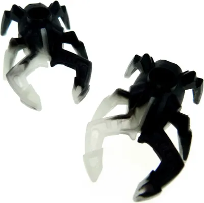 Produktbild von 2x Lego Bionicle Figur Visorak Roporak schwarz weiß leuchtet im Dunkeln 51991d