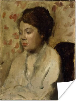 Produktbild von MuchoWow® Poster Porträt einer jungen Frau - Gemälde von Edgar Degas 60x80 cm - Schlafzimmer Dekoration