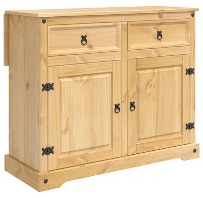 Image de Chariot de cuisine 2 pcs Cire de Miel 112 x 70 x 91,5 cm