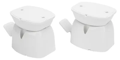 Imagen del producto de Fijador para puerta de vehículos recreativos. Evita que la puerta se mueva. Tope resistente de color blanco para autocaravanas, remolques y caravanas de quinta rueda