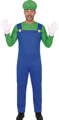 Produktbild von Kostüm Super Klempner grün Videospiel, Groesse:XL