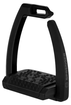 Produktbild von Sprenger Aero-Steigbügel schwarz eloxiert 120 mm Trittweite, Farbe:schwarz, Größe:120 mm