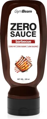 A bottle of GymBeam Zero Sauce Barbecue.
