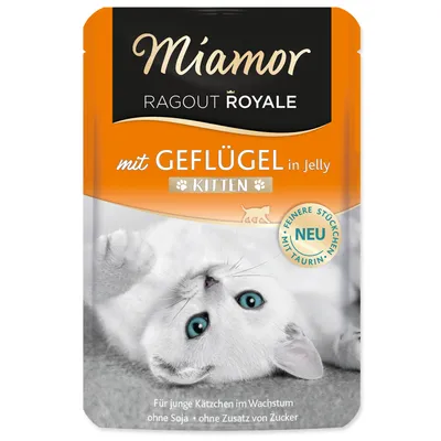Obrázek produktu pro Miamor Ragout Royale in Jelly, Kotě, Jakékoli plemeno, Drůbež, 100 g