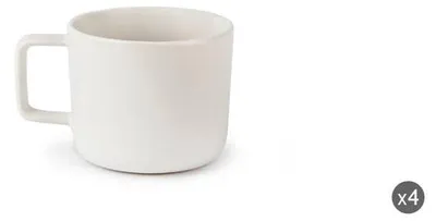Produktbild von Excelsa Set Von 4 Teetasse Nordic Stoneware 21 Cl Weiß