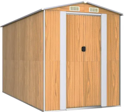 Obrázok produktu pre vidaXL Prístrešok na náradie svetlo hnedý 192x357x223 cm pozinkovaná oceľ