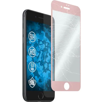 Produktbild von 1er-Pack PhoneNatic Glas-Folie klar full-screen Roségold kompatibel mit Apple iPhone 7 Plus / 8 Plus - Panzerglas für iPhone 7 Plus / 8 Plus