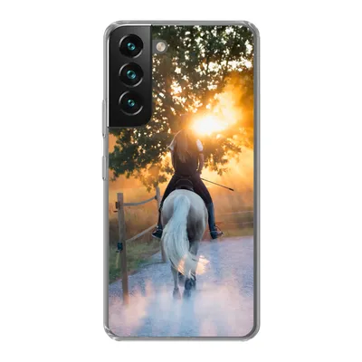 Produktbild von MuchoWow® Handyhülle Schutzhülle Hülle für Samsung Galaxy S22 Pferd - Sonne - Sand Silikon Softcase Handy Hülle - Mobiltelefonhülle