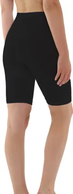 Produktbild von OCERA Damen Kurze Leggings (Radler) aus atmungsaktiver Baumwolle mit hoher Taille,  Standard 100 , Schwarz - M