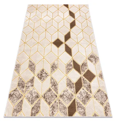 Produktbild von Modern MEFE Teppich B400 Würfel, geometrisch 3D - Strukturell zwei Ebenen aus Vlies creme / beige beige 140x190 cm