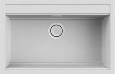 Produktbild von Elleci Best 130, Aufsatzwanne, Rechteckig, Granitek, Weiß, 1 Becken, 726 x 365 mm