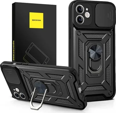 Immagine prodotto di SPACECASE Custodia blindata Camring per iPhone 11 Nero