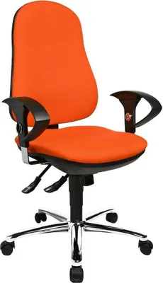 Produktbild von Topstar Bürostuhl Support ®Syncro Deluxe, 8559U G04 orange, chrom Stoff