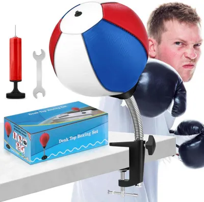 Produktbild von Punchingball Tisch Boxsack Büro Stressabbau Schreibtischklemme Kollegen Geschenk