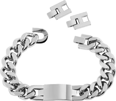 Produktbild von Akzent Panzerarmband mit Gravurplatte, Edelstahl