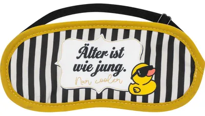 Produktbild von Sheepworld Schlafmaske mit Motiv Ente und Spruch \Älter\""