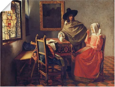 Produktbild von ARTland Poster Das Glas Wein. Um 1660/61 Größe: 40x30 cm