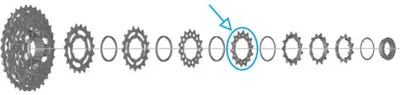 Image de Pignon Shimano pour CS-R7100, dents : 14 dents