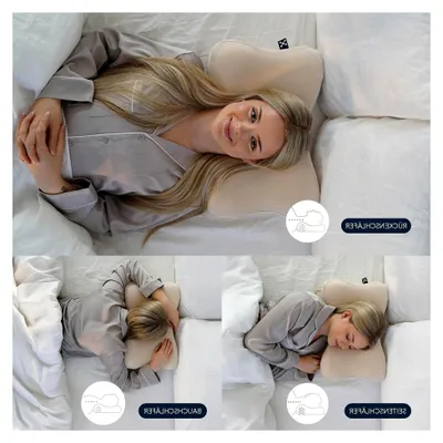 Produktbild von Orthopädisches Nackenstützkissen - Ergonomisches Kissen mit Memory Foam für Rücken- und Seitenschläfer
